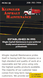 Mobile Screenshot of klinglerasphalt.com