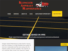 Tablet Screenshot of klinglerasphalt.com